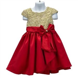 Rare Editions Girls Cap Sleeve Sequin Top Ball Gown Dress